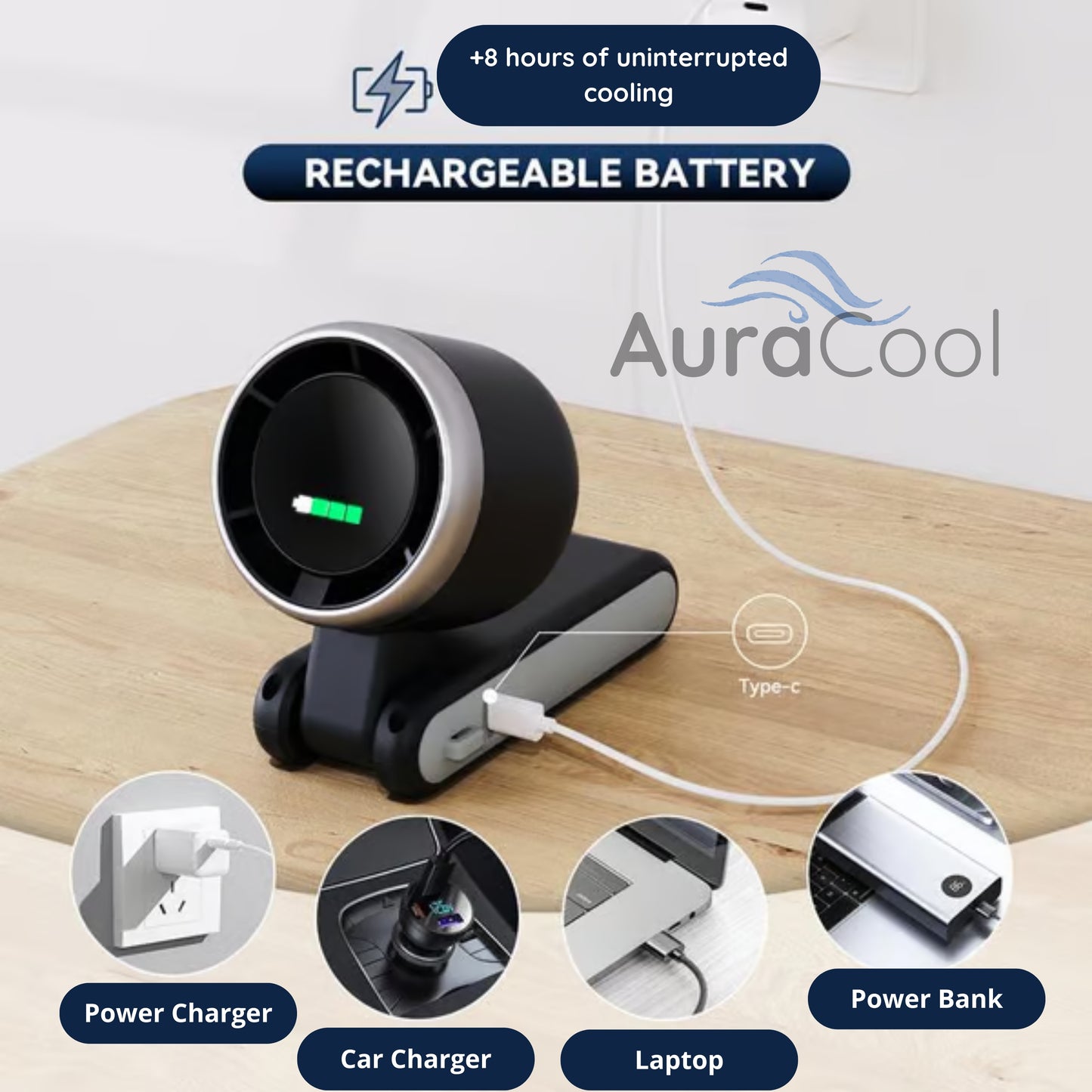 AuraCool ® - Portable Turbo Fan